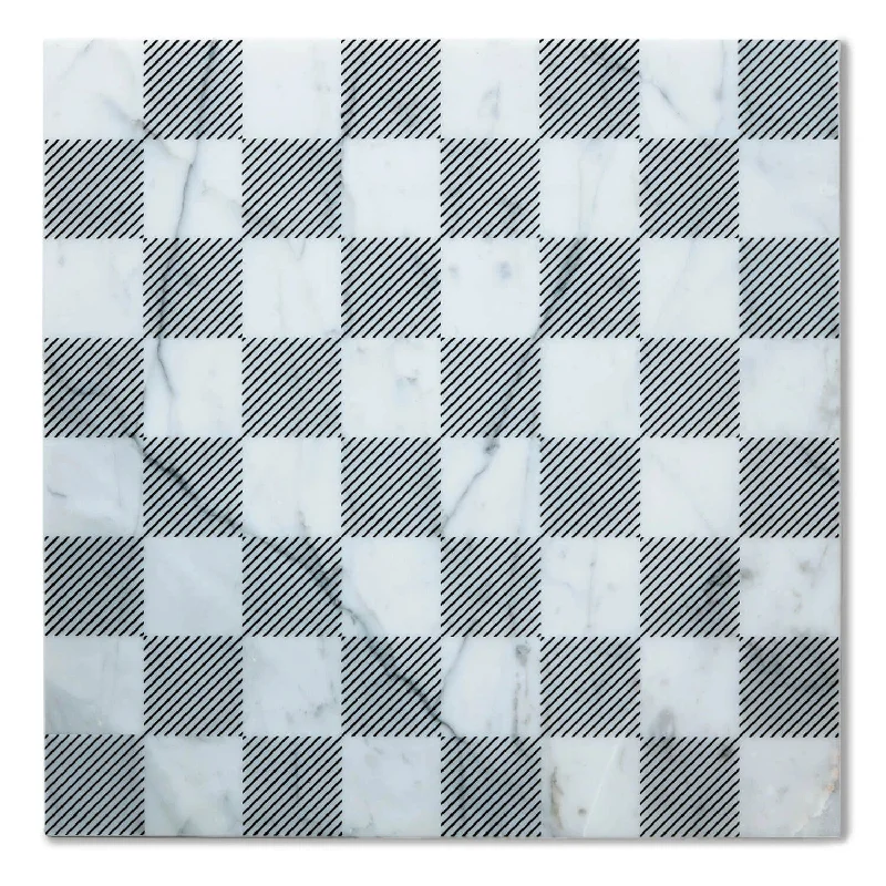 Chess Board made from Carrara Marble