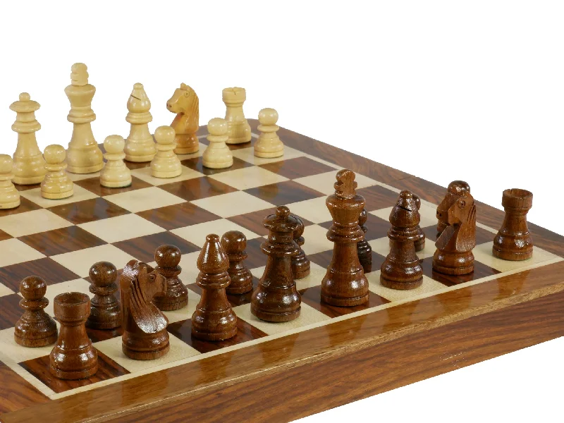 Chess Set - 12" Folding wood Magnetic Chess