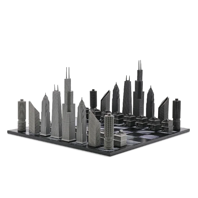 Chicago Metal Chess Set Available in 3 Board Styles