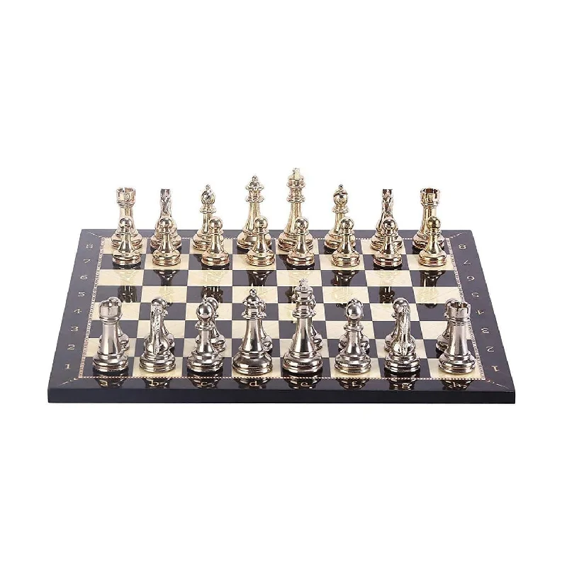 Handmade Pieces And Walnut Patterned Wood Chessboard