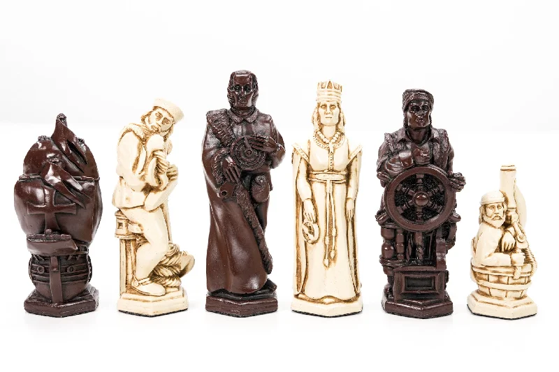 Christopher Columbus Chess Pieces by Berkeley - Russet Brown