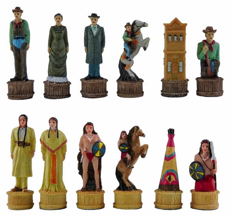 Cowboys and Indians II Chess Pieces