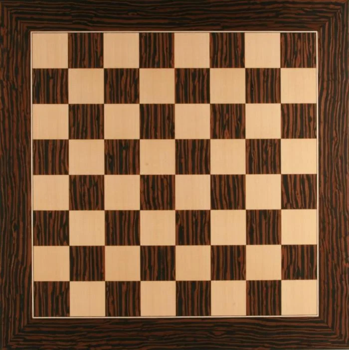 Deluxe Tiger Ebony and Maple Chess Board