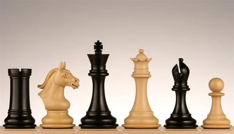 Derby Knight Chess Pieces 4" Ebony