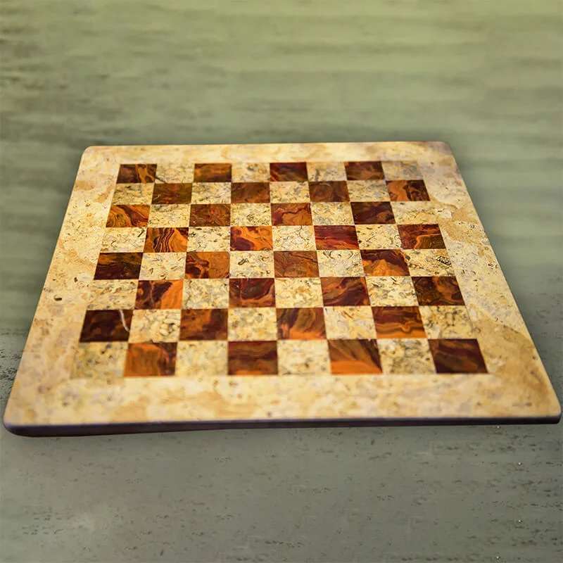 15 Inches Natural Marble Chess Board Only