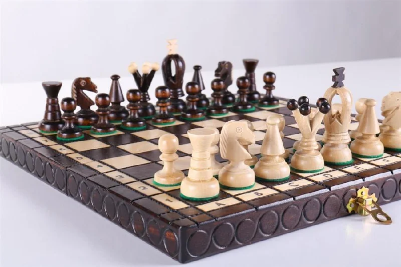 KINGS Wooden Chess Set, 11 1/4" Square