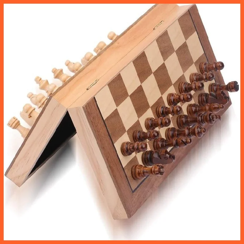 Magnetic Chess Set | Folding Chess Board | Wooden Chess Game