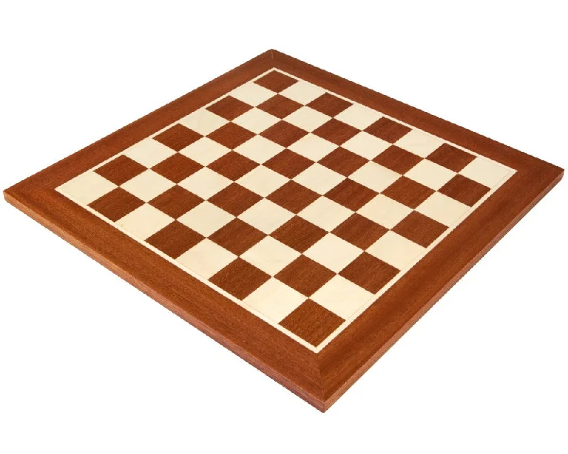 15.75 Inch Mahogany and Maple Chessboard