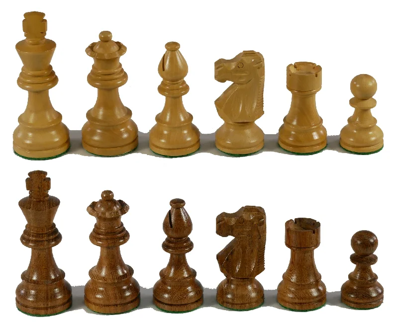 Chess Pieces - Medium Sheesham French Chess Pieces