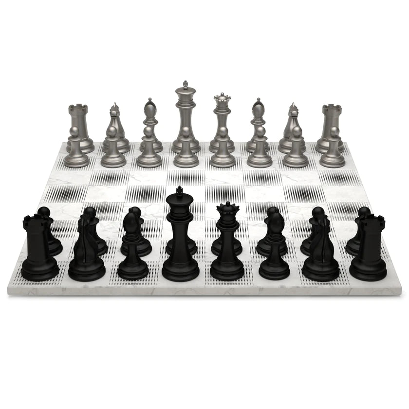 Metal Chess Set White VS Black