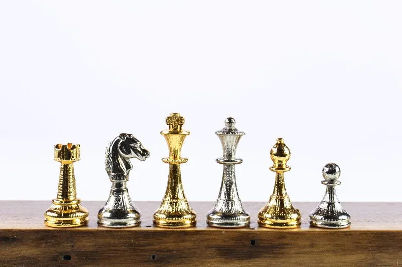 Metal Flowered Chess Men