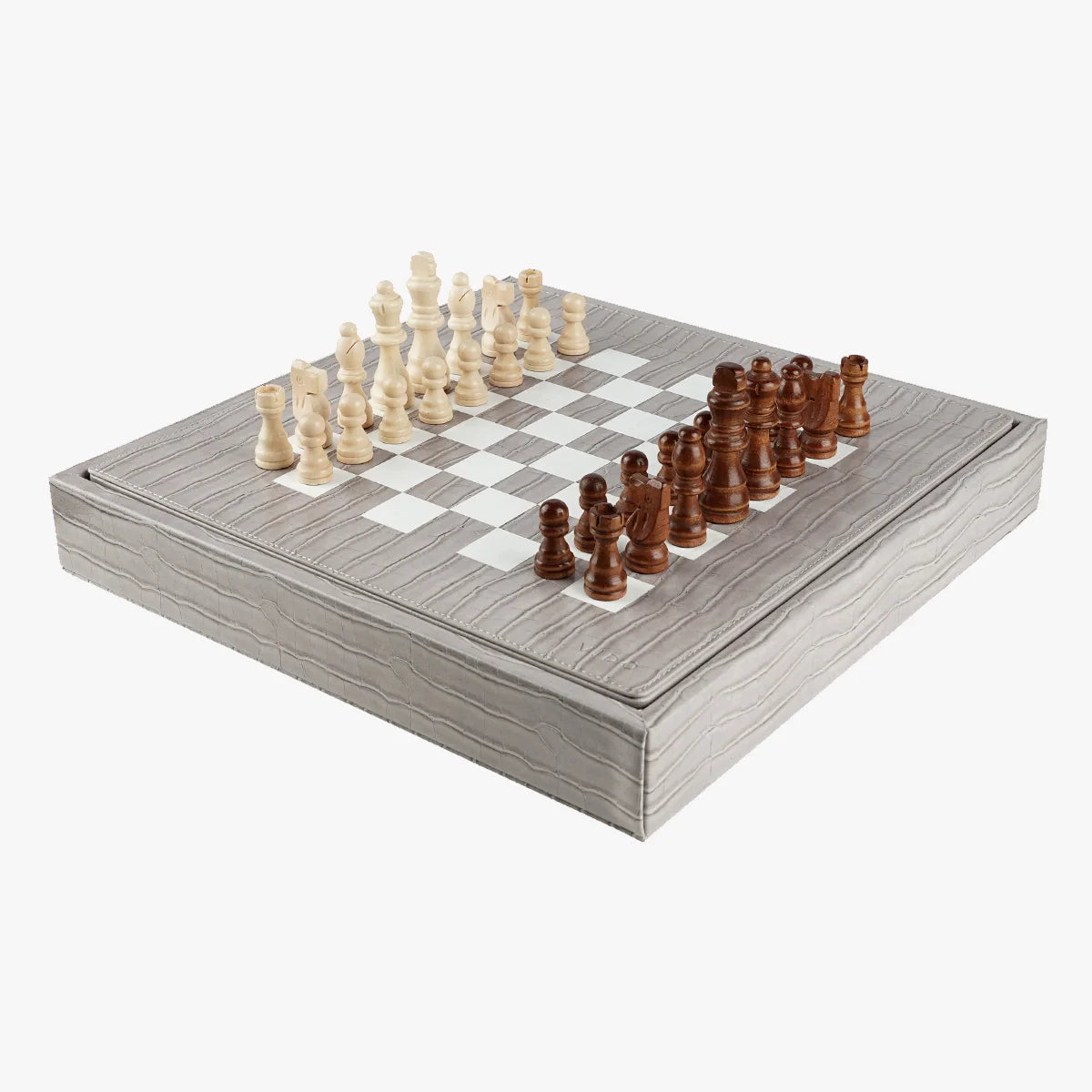 Mouse Grey Alligator Chess Set