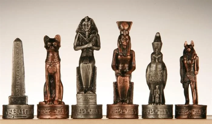 Pewter Egyptian Chessmen