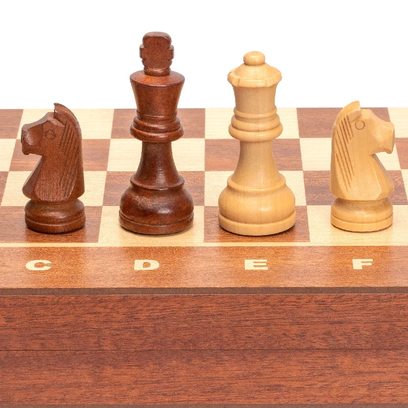 Husaria Professional Staunton Tournament No. 4 Wooden Chess Game Set, 3" Kings