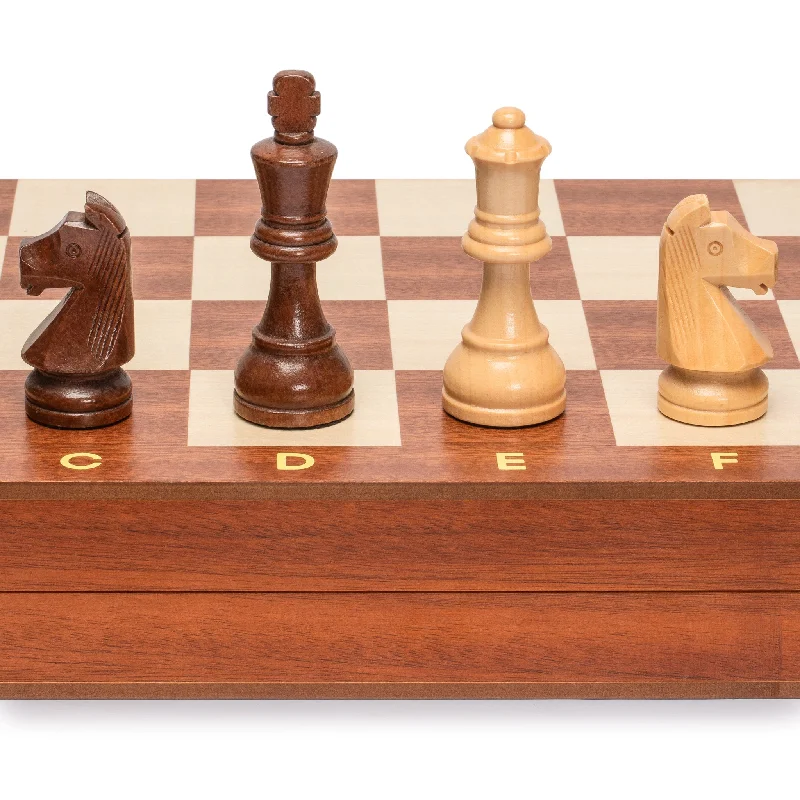 Husaria Professional Staunton Tournament No. 6 Wooden Chess Game Set, 3.9" Kings