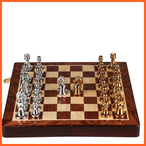 Premium Folding Chess Board With Quality Chess Pieces