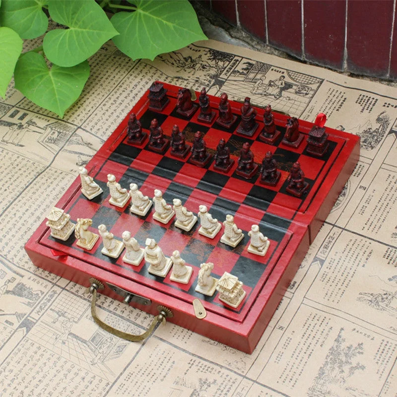 Wooden Classic Standard Folding Educational Antique Chess