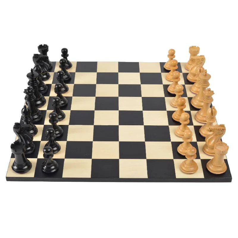 Heritage Chess Set Ebony & Boxwood Pieces with Maple Board