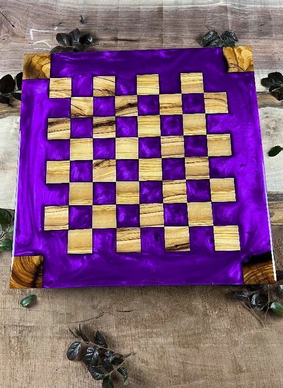 Purple Haze Olive Wood Chess Board