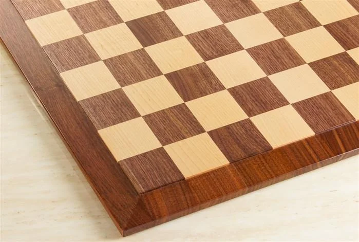 Raised Edge Style 21" Hardwood Player's Chessboard 2.25" Squares JLP, USA