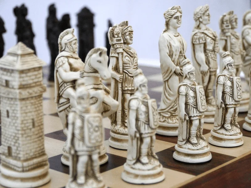 Roman Chess Pieces by Berkeley - Russet Brown