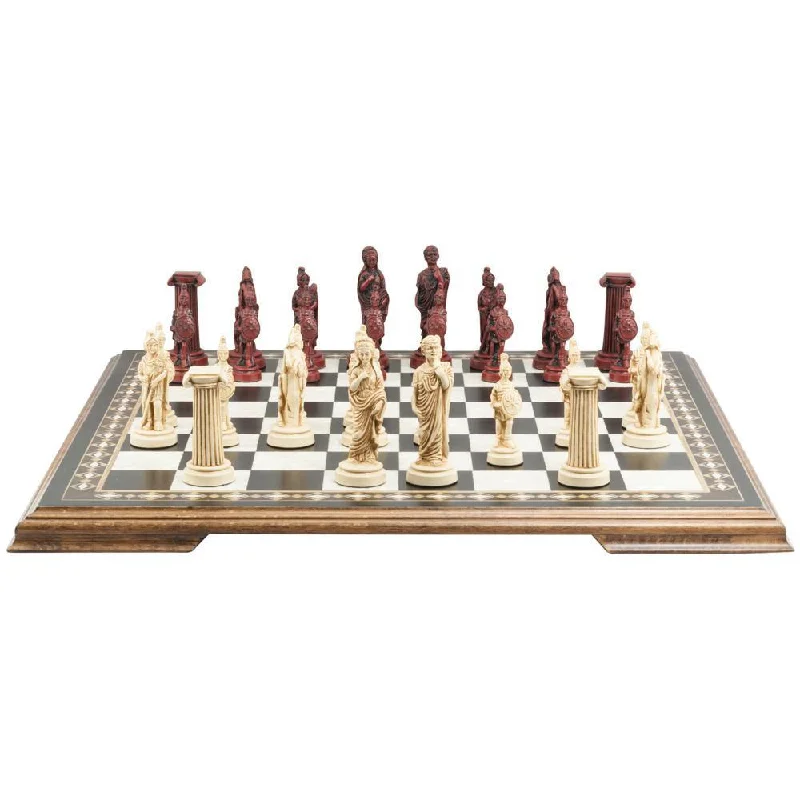 Roman Themed Chess Pieces by Studio Anne Carlton - Antiqued