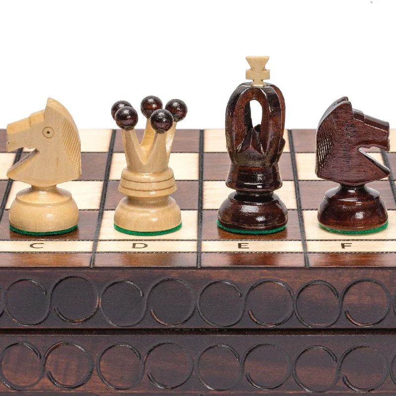 Husaria European International Chess Wooden Game Set, "King's Classic" - 18" Large Size Chess Set