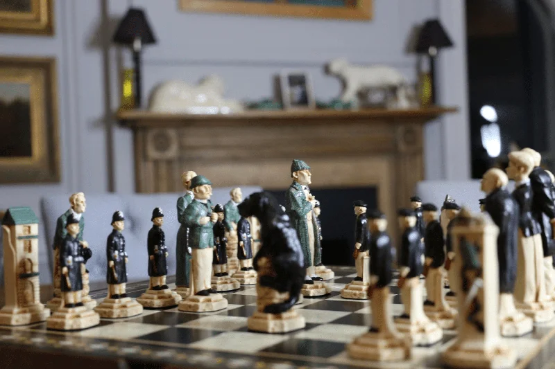 The Sherlock Holmes Chess Pieces - SAC Hand Decorated