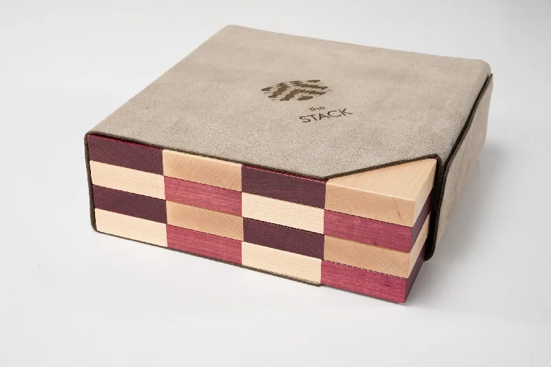 the STACK Chessboard - Tournament Edition in Purpleheart and Maple