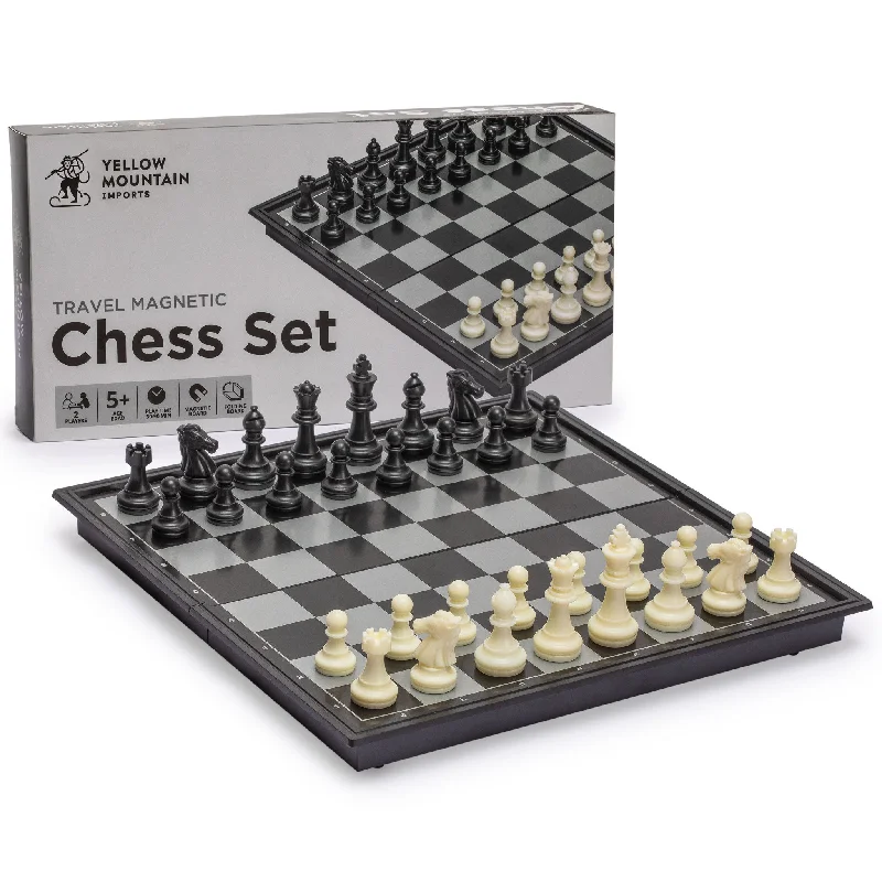 Magnetic Portable Medium Chess Board Game Set (9.8")