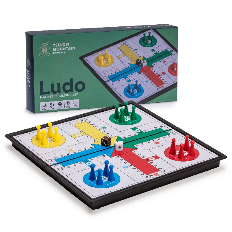 Ludo Magnetic Folding Travel Board Game Set - 9.8"