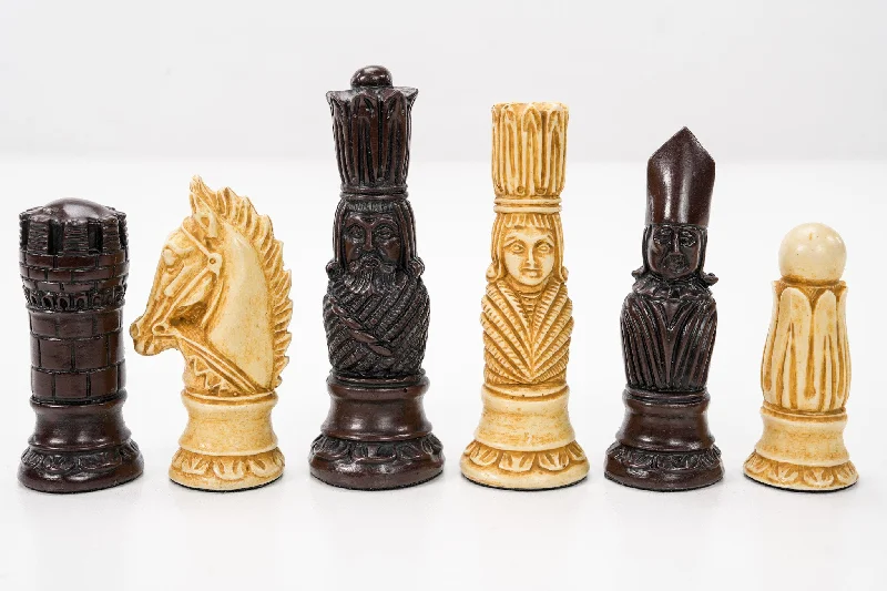 Victorian Chess Pieces by Berkeley - Russet Brown