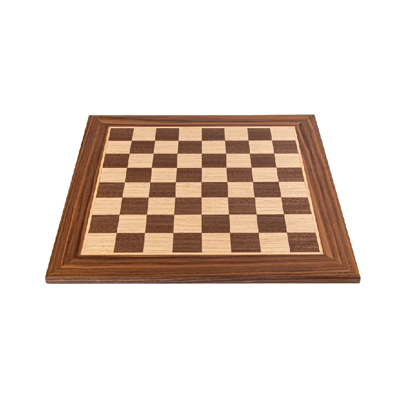 Walnut Wood & Oak Inlaid Chessboard 40x40cm