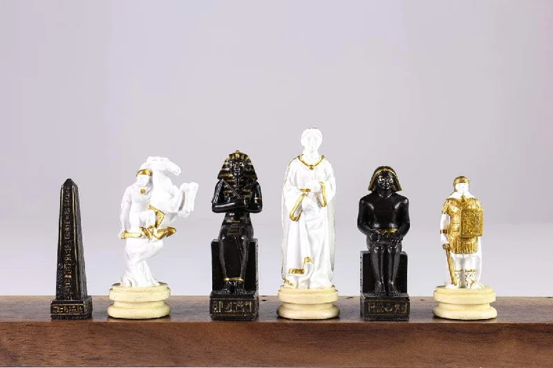 White and Black Romans vs. Egyptian Pieces